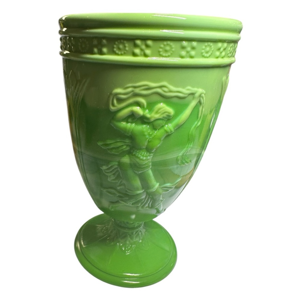 Fenton CHAMELEON Green Dancing Ladies Vase (EUC) - Picture 10 of 16